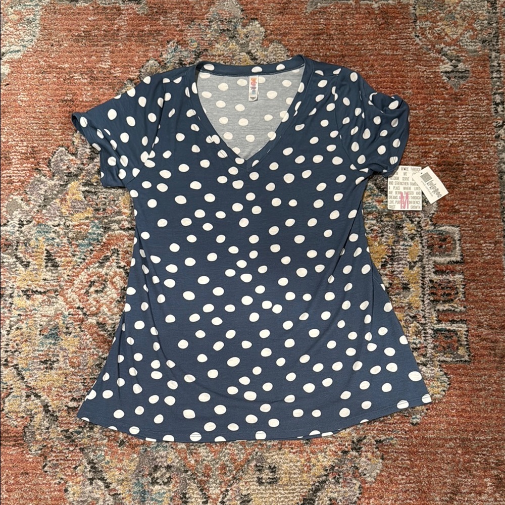 New with tags women’s medium Polka Dot V-Neck Women's Top Lularoe